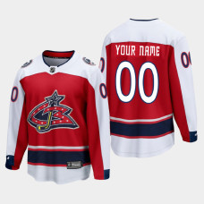 Men's Columbus Blue Jackets Custom #00 Special Edition 2021 Breakaway Red Jersey