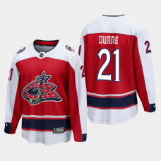 Men's Columbus Blue Jackets Josh Dunne #21 Reverse Retro 2021 Red Jersey