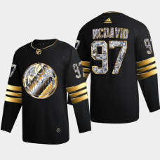 Connor McDavid Edmonton Oilers 2022 Stanley Cup Playoffs Black Diamond Edition Jersey Authentic