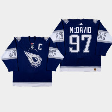 Connor McDavid Edmonton Oilers 2022-23 Reverse Retro 2.0 Replica Navy Jersey