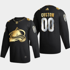 Men Colorado Avalanche Custom #00 2020-21 2021 Golden Edition Limited Authentic Jersey - Black