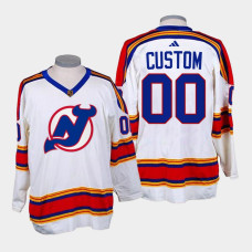 Custom New Jersey Devils 2022-23 Reverse Retro 2.0 Replica White Jersey