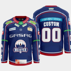 Custom #00 Eisbaren Berlin 2022 Home Hockey Blue Jersey