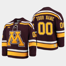 Men's Minnesota Golden Gophers Custom #00 2021 B1G Tournament Championship Replica Maroon Jersey