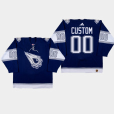 Custom Edmonton Oilers 2022-23 Reverse Retro 2.0 Replica Navy Jersey