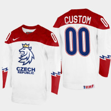 Custom 2022 IIHF World Championship Czechia Hockey Jersey White #00 Uniform