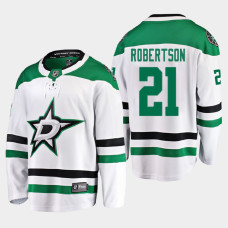 Men's Dallas Stars Jason Robertson #21 Away 2021 White Jersey