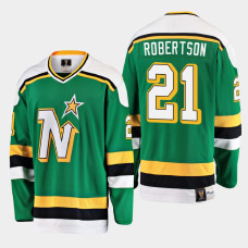 Men's Dallas Stars Jason Robertson #21 Heritage 2021 Green Jersey