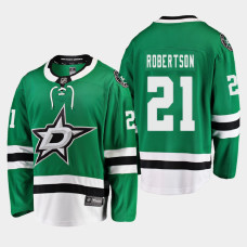 Men's Dallas Stars Jason Robertson #21 Home 2021 Green Jersey