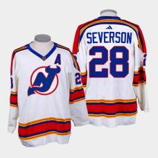 Damon Severson New Jersey Devils 2022-23 Reverse Retro 2.0 Replica White Jersey