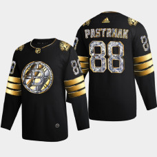 David Pastrnak Boston Bruins 2022 Stanley Cup Playoffs Black Diamond Edition Jersey Authentic