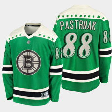 Men's Boston Bruins David Pastrnak #88 2021 St. Patrick's Day Green Jersey