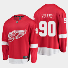 Men's Detroit Red Wings Joe Veleno #90 Home 2021 Red Jersey