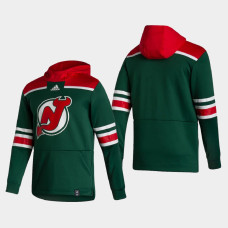 Men's New Jersey Devils Green 2021 Reverse Retro Authentic Pullover Special Edition Hoodie