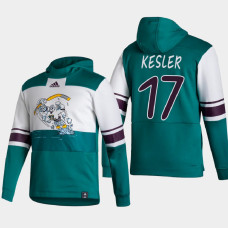 Men Anaheim Ducks Ryan Kesler #17 2021 Reverse Retro Special Edition Authentic Pullover White Hoodie