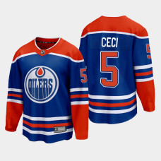 Edmonton Oilers Cody Ceci 2022-23 Home Royal #5 Jersey Premier