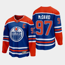 Edmonton Oilers Connor McDavid 2022-23 Home Royal #97 Jersey Premier