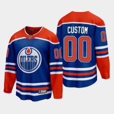 Edmonton Oilers Custom 2022-23 Home Royal #00 Jersey Premier