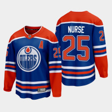 Edmonton Oilers Darnell Nurse 2022-23 Home Royal #25 Jersey Premier