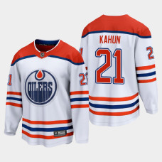 Men's Edmonton Oilers Dominik Kahun #21 Special Edition 2021 White Jersey