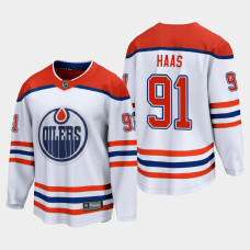 Men's Edmonton Oilers Gaetan Haas #91 Special Edition 2021 White Jersey