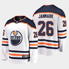 Mattias Janmark Edmonton Oilers 2022 Away Breakaway Player White Jersey