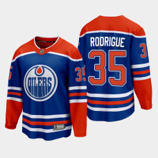 Edmonton Oilers Olivier Rodrigue 2022-23 Home Royal #35 Jersey Premier