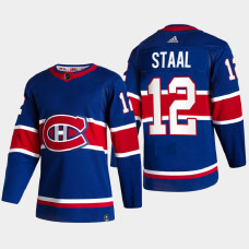 Men's Montreal Canadiens Eric Staal #12 2021 Season 2021 Reverse Retro Special Edition Blue Jersey