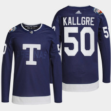 Men Toronto Maple Leafs Erik Kallgren #50 2022 Heritage Classic Authentic Navy Jersey