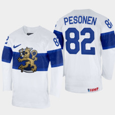 Finland #82 Harri Pesonen 2022 IIHF World Championship White Home Jersey