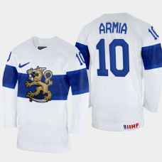 Finland #10 Joel Armia 2022 IIHF World Championship White Home Jersey