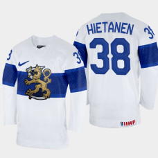 Finland #38 Juuso Hietanen 2022 IIHF World Championship White Home Jersey