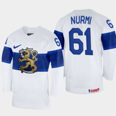 Finland #61 Markus Nurmi 2022 IIHF World Championship White Home Jersey