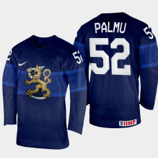 Finland #52 Petrus Palmu 2022 IIHF World Championship Navy Away Jersey