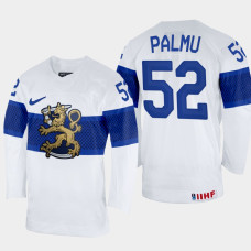 Finland #52 Petrus Palmu 2022 IIHF World Championship White Home Jersey