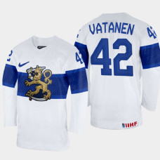 Finland #42 Sami Vatanen 2022 IIHF World Championship White Home Jersey