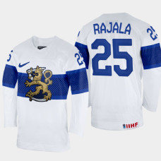 Finland #25 Toni Rajala 2022 IIHF World Championship White Home Jersey