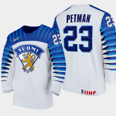 Men Finland Team Mikko Petman #23 2021 IIHF World Junior Championship Home White Jersey