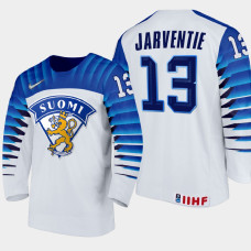 Men Finland Team Roby Jarventie #13 2021 IIHF World Junior Championship Home White Jersey