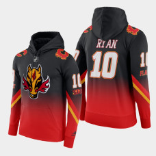 Calgary Flames Derek Ryan #10 2021 Reverse Retro Gradient Pullover Red Black Hoodie