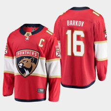 Men's Florida Panthers Aleksander Barkov #16 Home 2021 Red Jersey