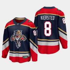 Men's Florida Panthers Matt Kiersted #8 Reverse Retro Blue Jersey With 2023 Stanley Cup Patch