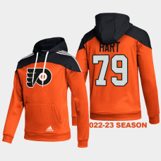 Philadelphia Flyers #79 Carter Hart 2022-23 Stylish Orange Hoodie AEROREADY Pullover