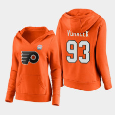 Women's Philadelphia Flyers Jakub Voracek #93 2021 Lake Tahoe Outdoor Games Primary Logo Pullover Hoodie - Orange