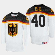 Alexander Ehl 2022 IIHF World Championship Germany Hockey Jersey White #40 Uniform