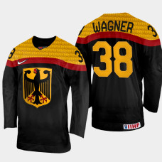 Fabio Wagner 2022 IIHF World Championship Germany Hockey Jersey Black #38 Uniform