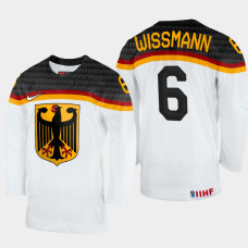 Kai Wissmann 2022 IIHF World Championship Germany Hockey Jersey White #6 Uniform