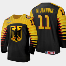 Men Germany Jan Nijenhuis #11 2021 IIHF World Junior Championship Home Black Jersey