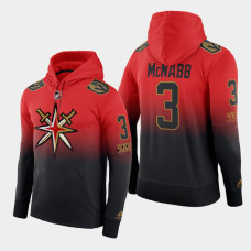 Vegas Golden Knights Brayden Mcnabb #3 2021 Reverse Retro Gradient Pullover Red Black Hoodie