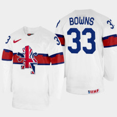 Ben Bowns 2022 IIHF World Championship Great Britain Hockey Jersey White #33 Uniform